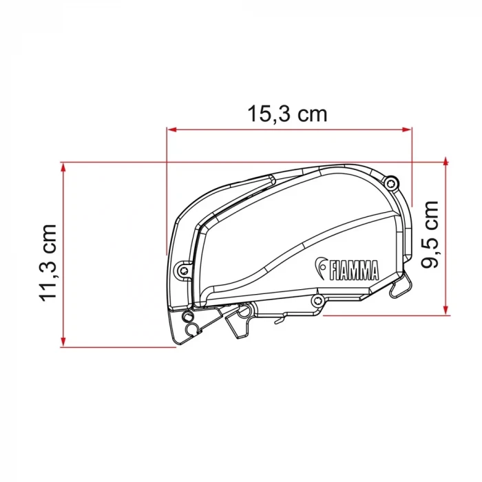 Fiamma F80s 4.50 x 2.50 Titanyum Çatı Tipi Karavan Tentesi