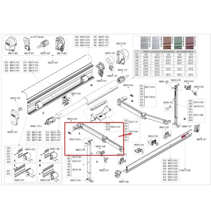 Firmma 06271A01 Sol F45S 300-450cm Tente Kolu Yedek Parça