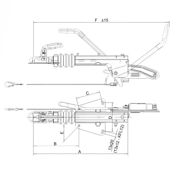 Knott 1400-2700 Kg Römork/Karavan Frenli Kaplin