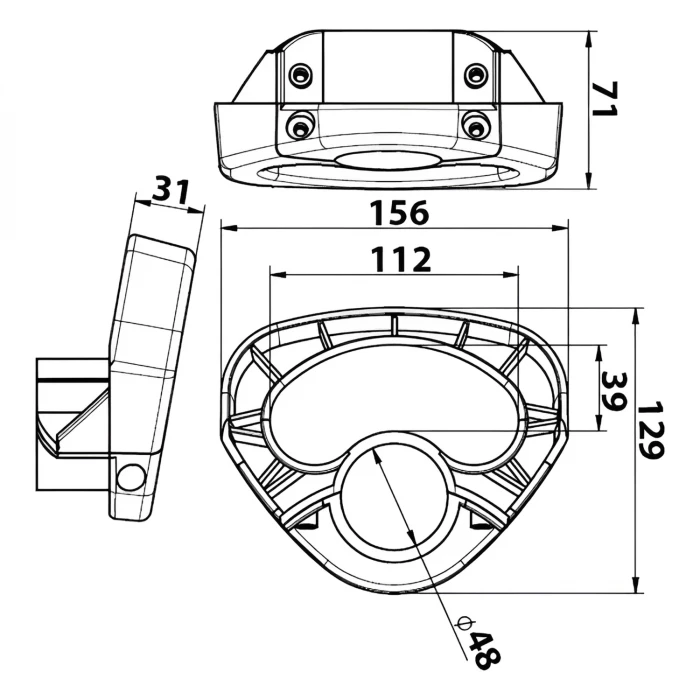Knott Handle Grip 48 mm Destek Tekeri Manevra Kolu
