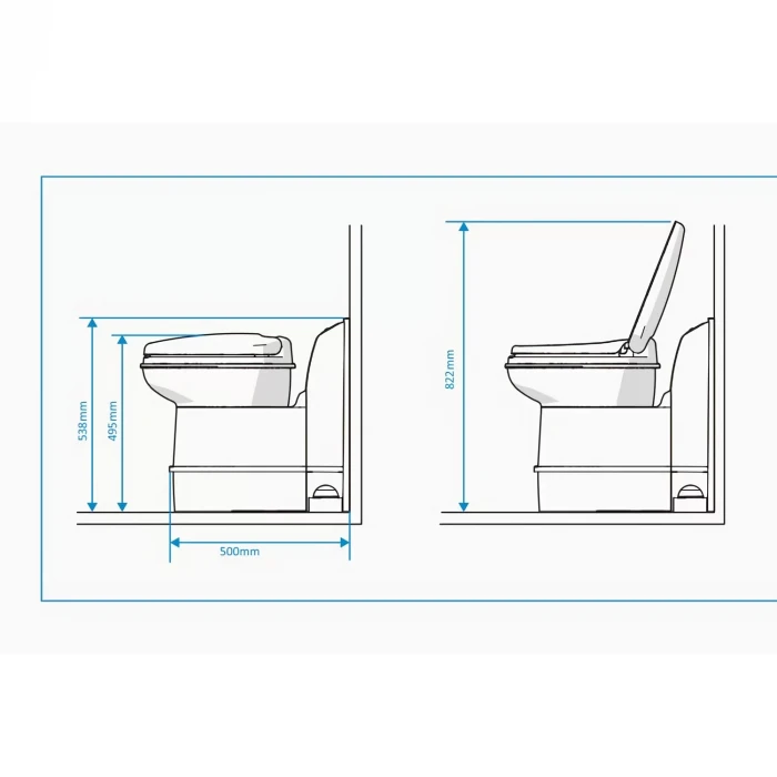 Thetford C200 cs Çekme Karavan Döner Kasetli Tuvalet