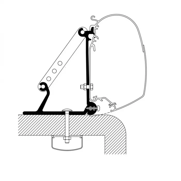 Thule Omnistor 2000,4900,5200 Duvar Tente Montaj Braketi