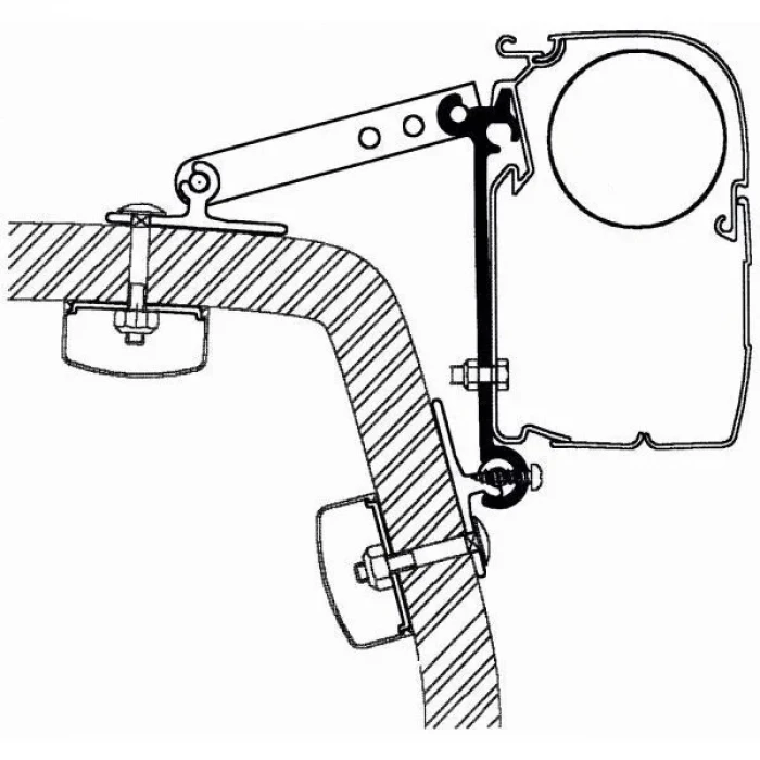 Thule Omnistor 2000,4900,5200 Duvar Tente Montaj Braketi