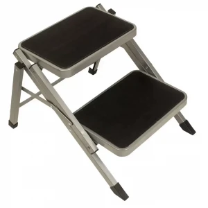 Campasist 40x44x60cm İki Basamaklı Metal Katlanır Karavan Giriş Basamağı