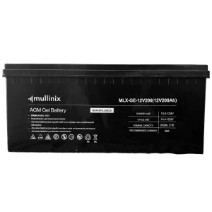 Mullinix 12V 200Ah Derin Döngülü AGM Jel Akü