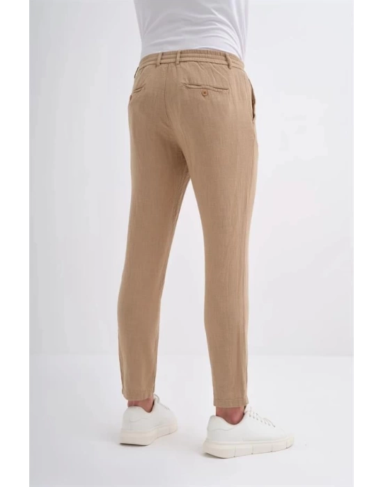 0008 İp Bağlamalı Jogger Erkek Pantolon Camel