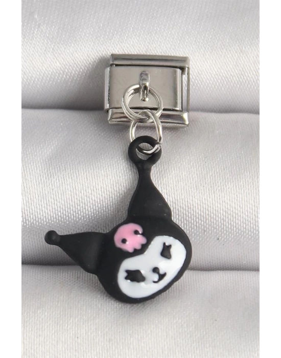 316L Çelik Gümüş Renk Kuromi Model Nomination Charm