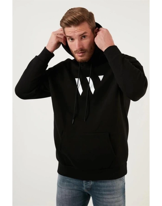 3D Baskılı Kapüşoınlu Oversize Sweatshirt