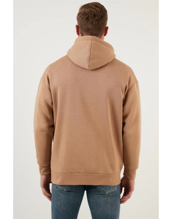 3D Baskılı Kapüşoınlu Oversize Sweatshirt