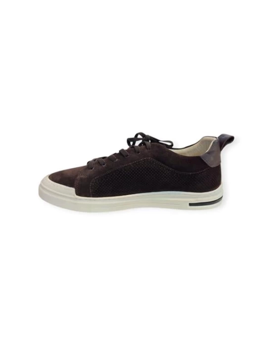 77855 Memory Foam Esnek Taban Hakiki Nubuk Deri Erkek Sneaker Kahve