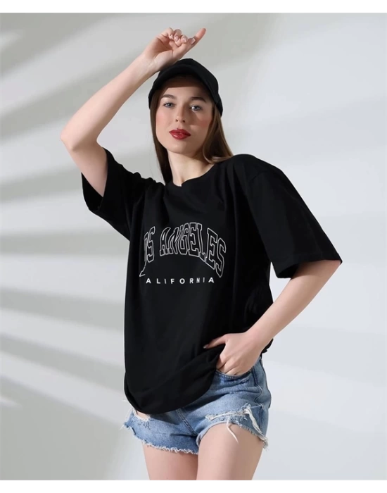 Angeles Baskılı Kadın T-Shirt