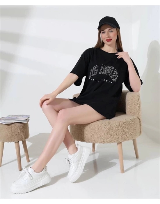 Angeles Baskılı Kadın T-Shirt