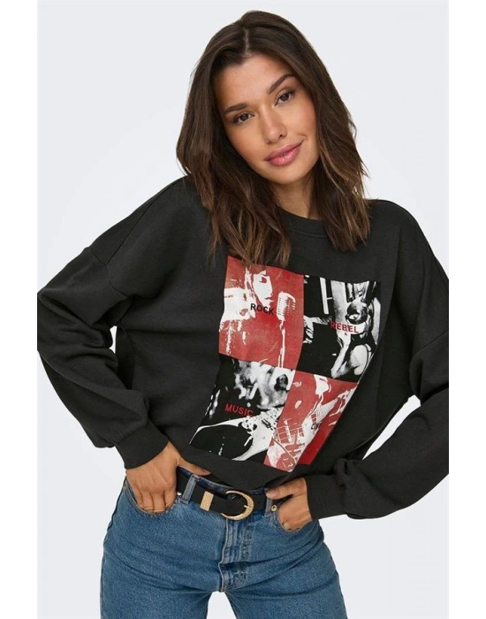 Baskılı Kadın Sweatshirt
