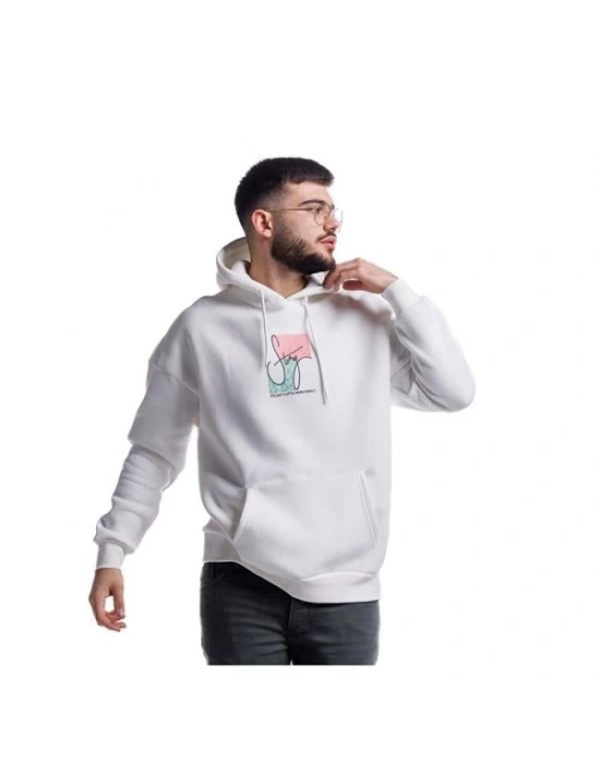 Baskılı Oversıze Erkek Hoody