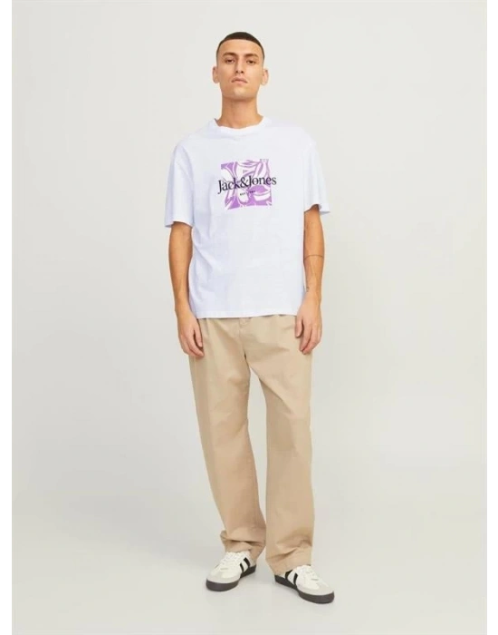 Flamlı Kumaş Baskılı Erkek T-Shirt