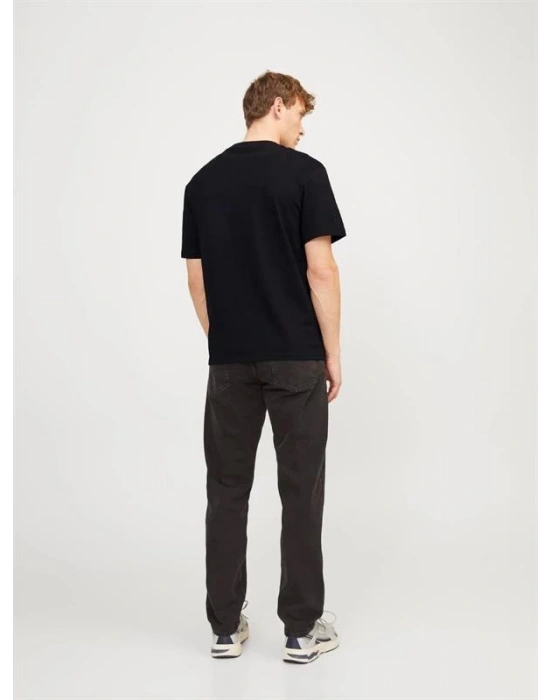 Flamlı Kumaş Baskılı Erkek T-Shirt