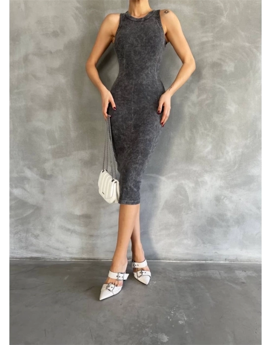 Halter yaka elbise aşit yıkamalı