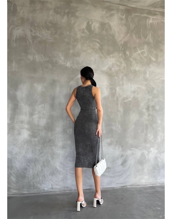 Halter yaka elbise aşit yıkamalı