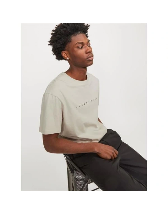 JJ 12234746 Basıc Bisiklet Yaka Erkek T-Shirt