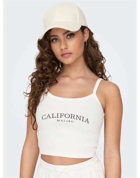 Kadın Crop Desenli Top