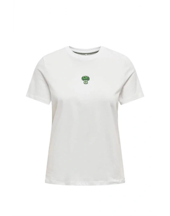 Karikatur Baskılı Basic T-Shirt