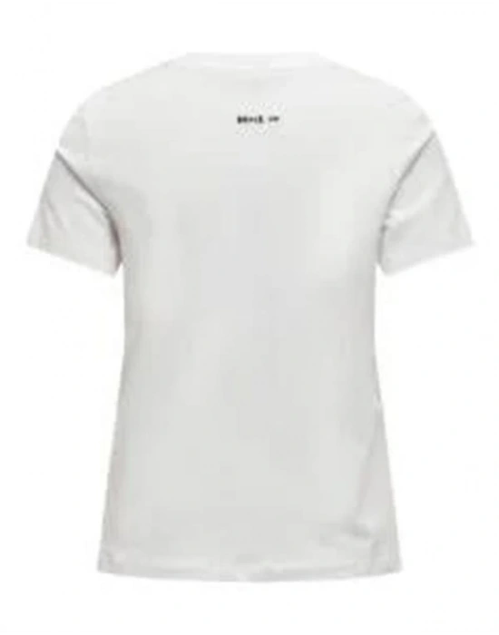 Karikatur Baskılı Basic T-Shirt