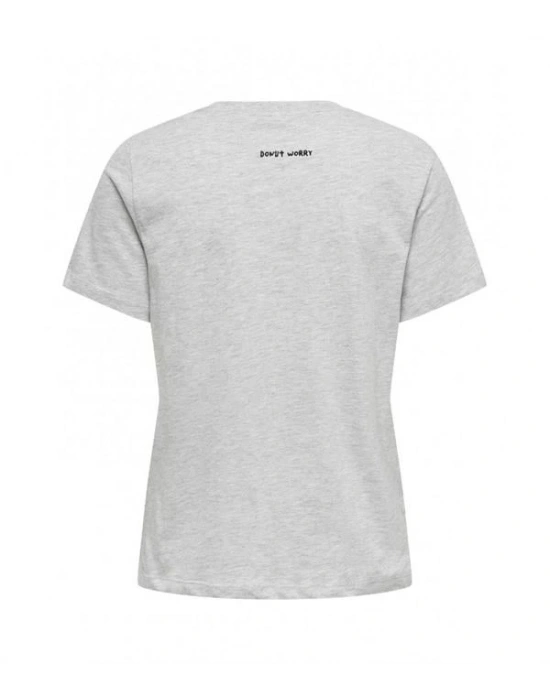 Karikatur Baskılı Basic T-Shirt