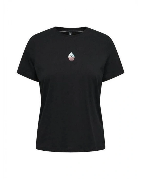 Karikatur Baskılı Basic T-Shirt