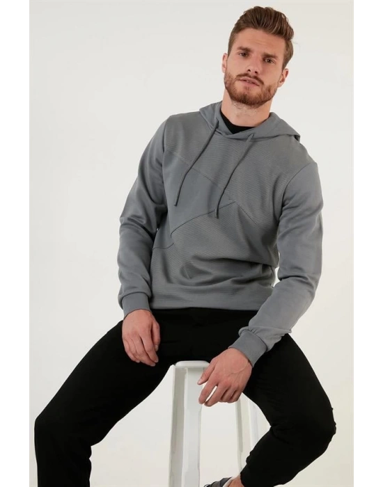 Lakınt Parçalı Kapşonlu Sweatshirt