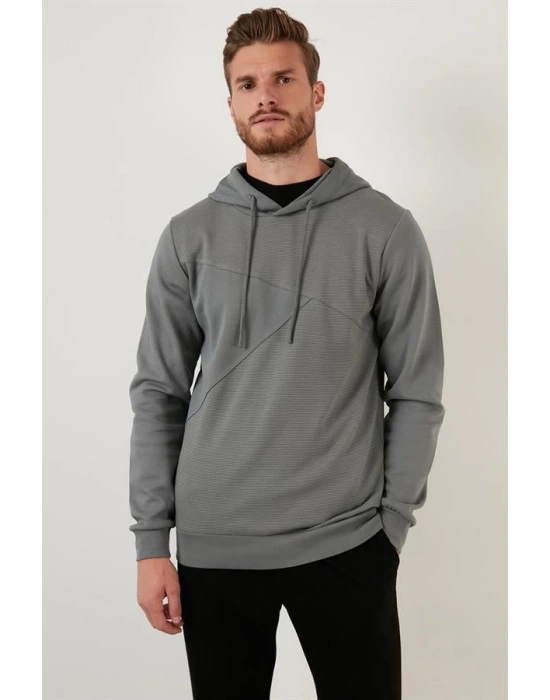 Lakınt Parçalı Kapşonlu Sweatshirt