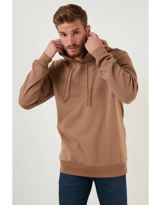 Lakınt Parçalı Kapşonlu Sweatshirt