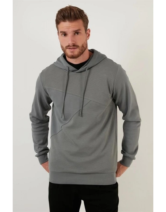 Lakınt Parçalı Kapşonlu Sweatshirt