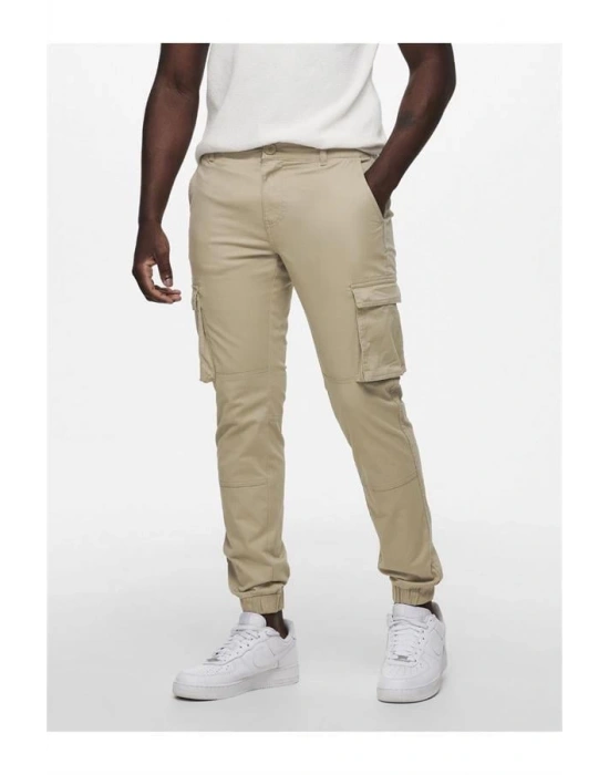 Lastikli Paça Kargo Jogger Pantolon
