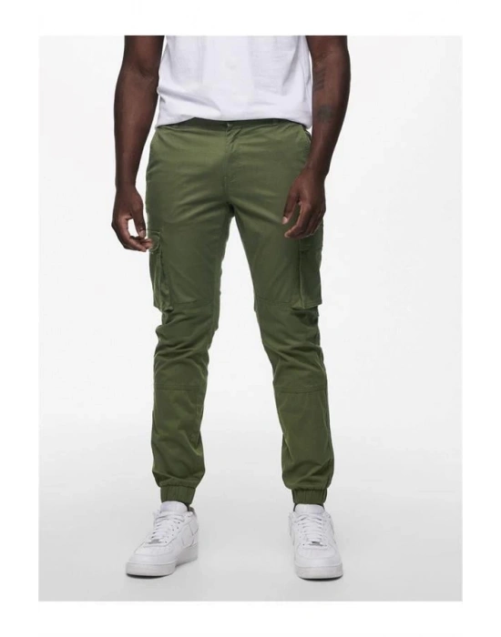 Lastikli Paça Kargo Jogger Pantolon