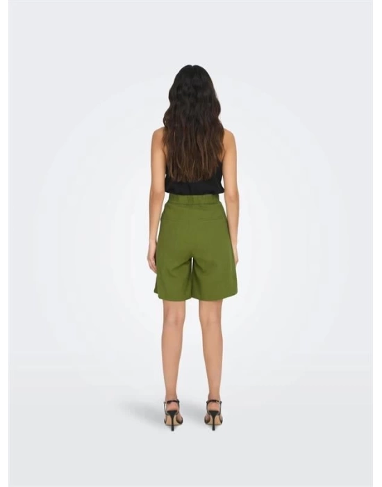 Loose Fit Keten Kadın Şort