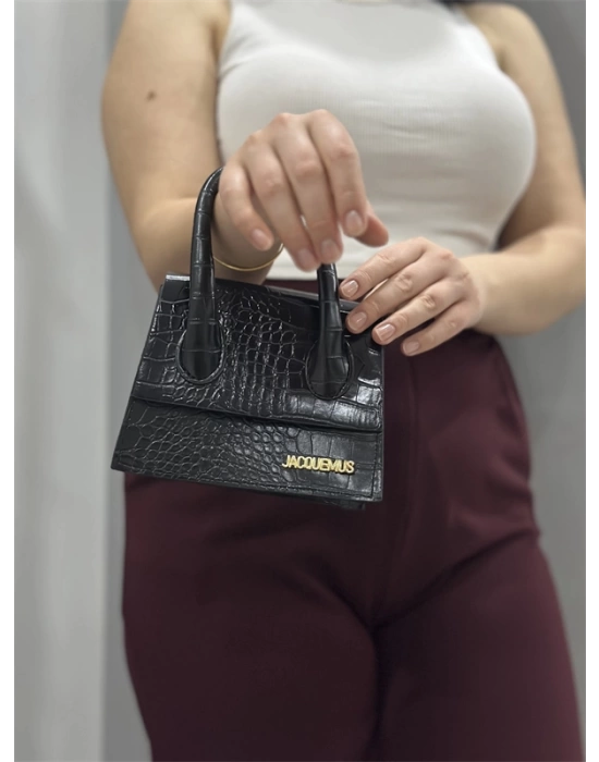 luxe siyah cilt çanta