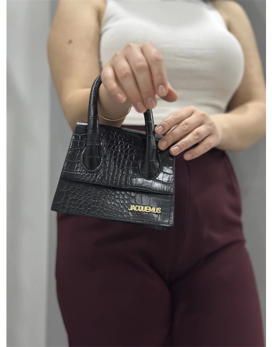 luxe siyah cilt çanta