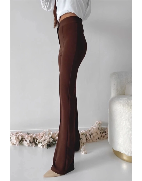 Önü cumalı ithal krep pantolon