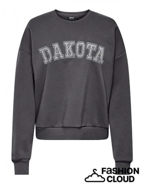 Oversize Kalıp Baskılı Kadın Sweatshirt