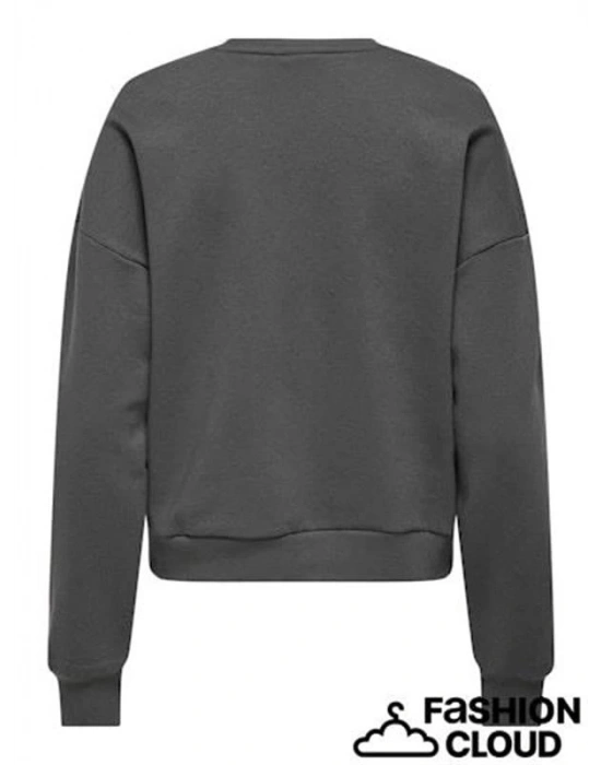 Oversize Kalıp Baskılı Kadın Sweatshirt