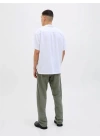 12248606 Relaxed Fıt Beli Lastikli Keten Jogger Erkek Pantolon Haki