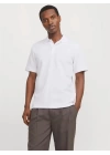 12268130 Likralı Polo Yaka Erkek Tshirt Beyaz