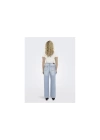 15311891 Likralı Fitilli Crop Kadın T-Shirt Beyaz
