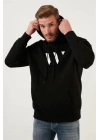 3D Baskılı Kapüşoınlu Oversize Sweatshirt