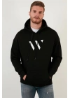 3D Baskılı Kapüşoınlu Oversize Sweatshirt