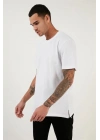 Bisiklet Yaka Relax Fit Erkek T- Shirt Siyah Beyaz