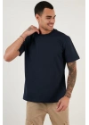 Bisiklet Yaka Relax Fit Erkek T- Shirt Siyah Beyaz