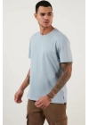 Bisiklet Yaka Relax Fit Erkek T- Shirt Siyah Beyaz