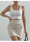 Drapeli mini etek