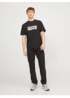 Flamlı Kumaş Baskılı Erkek T-Shirt